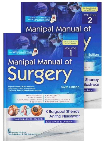 Manipal Manual of Surgery 6th Edition Vol 1 & 2